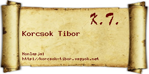 Korcsok Tibor névjegykártya